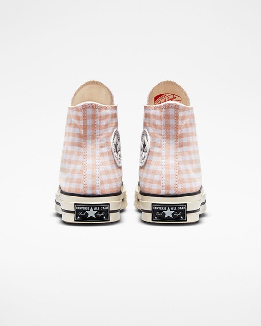 Tenisky Vysoke Converse Chuck 70 Gingham Damske Koralove Biele | SK PMGLI8